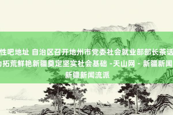 性吧地址 自治区召开地州市党委社会就业部部长茶话会 为拓荒鲜艳新疆奠定坚实社会基础 -天山网 - 新疆新闻流派