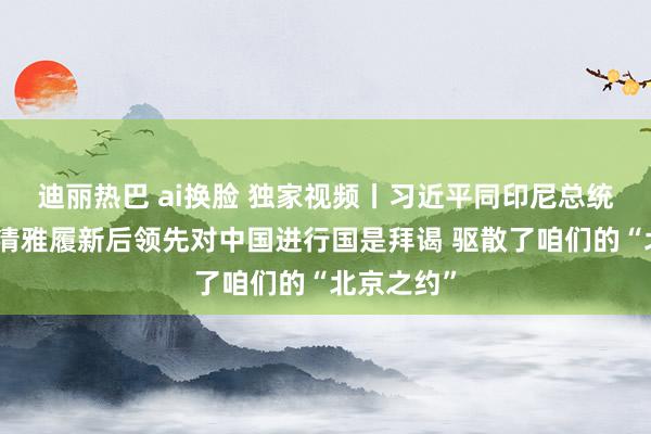 迪丽热巴 ai换脸 独家视频丨习近平同印尼总统会谈：你清雅履新后领先对中国进行国是拜谒 驱散了咱们的“北京之约”